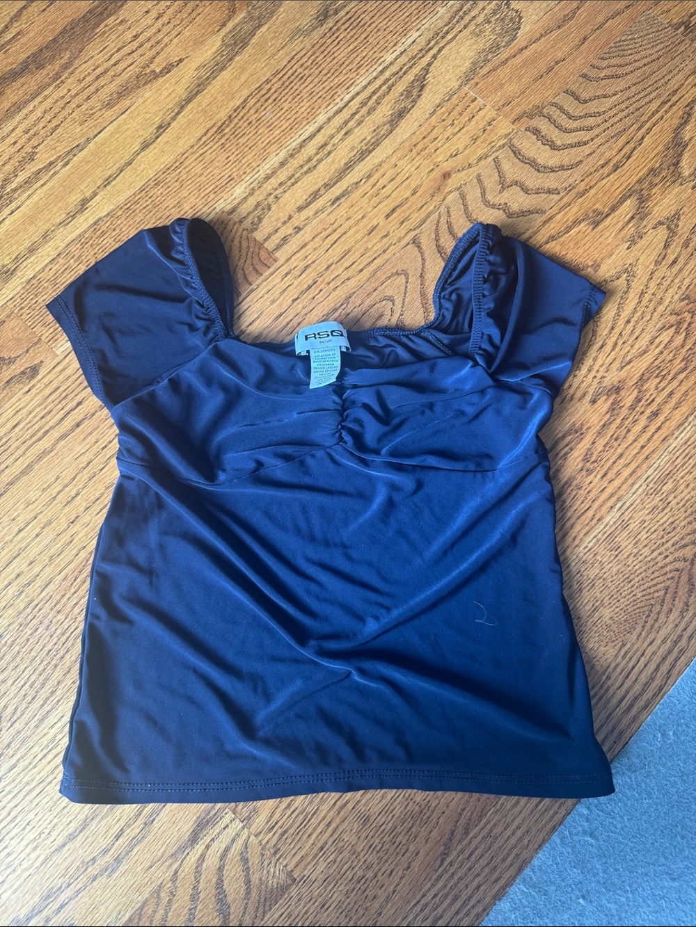 RSQ dark Navy shirt with Ruched Front